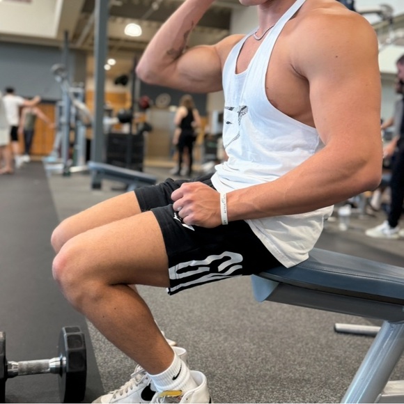 GYMSHARK MEN TANK TOP STRINGER VEST WEIGHT LIFTING BODYBUILDER BODYBUILDING JOCK - Picture 11 of 16